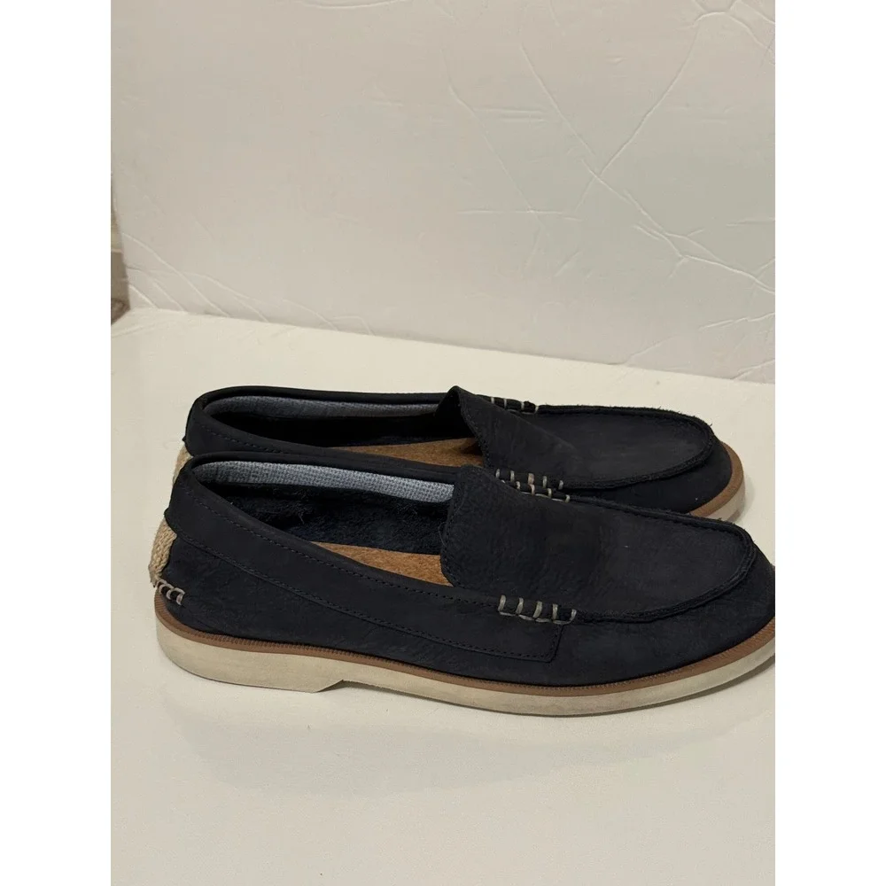 Sperry Top-Sider Mens Bahama II Navy Leather Boat Shoes Loafers STS25570 Size 10